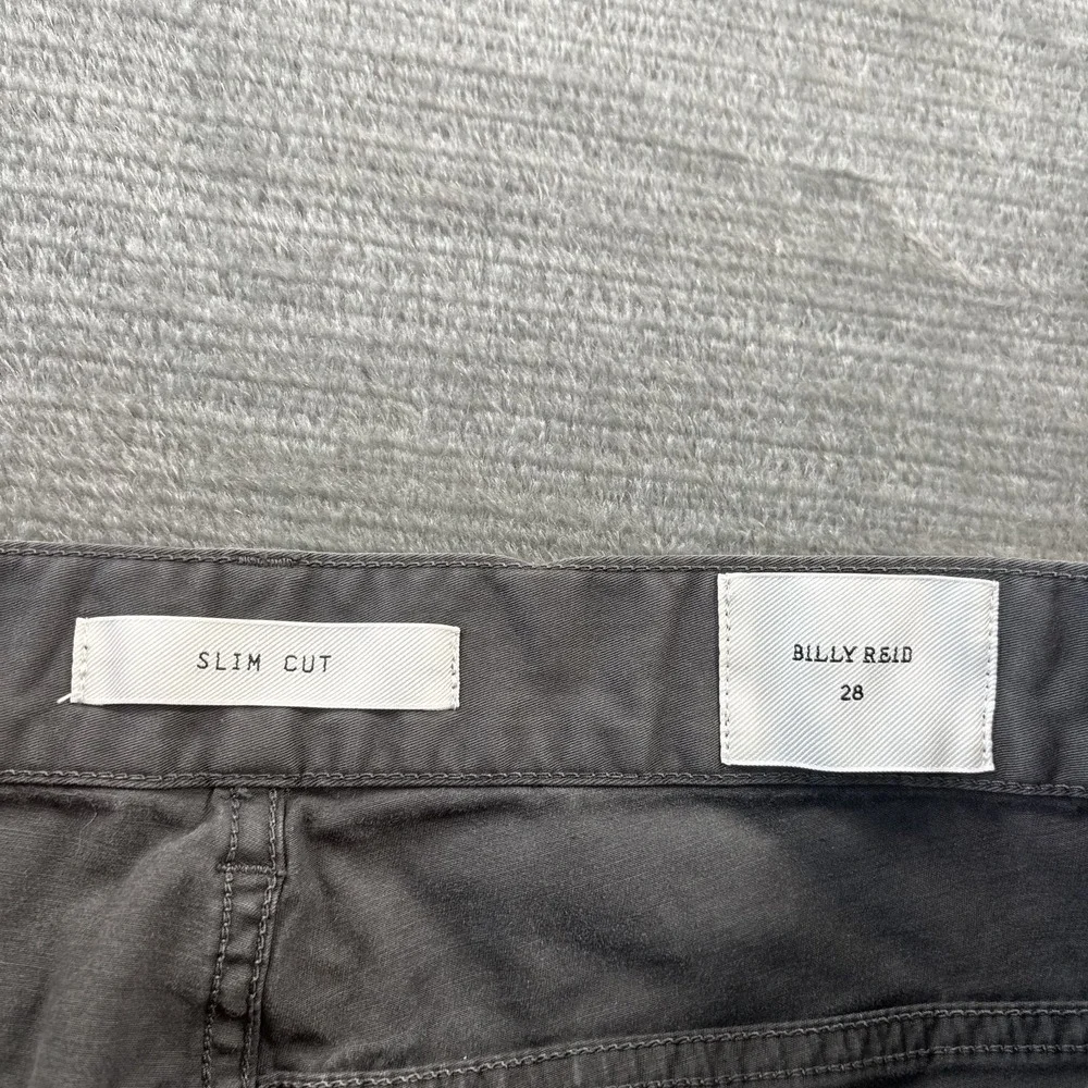 Billy Reid Slim Cut Pants Mens 28x27 Gray Organic Cotton Classic Casual Office